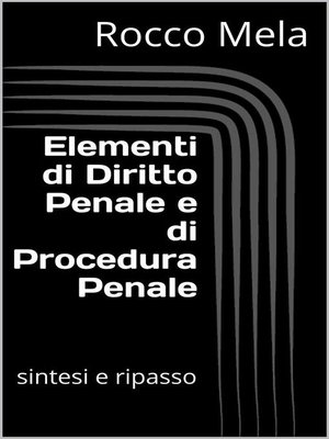 cover image of Elementi di Diritto Penale e di Procedura Penale